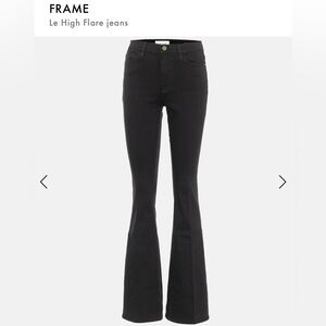 Frame Denim Black Le High Flare Jeans